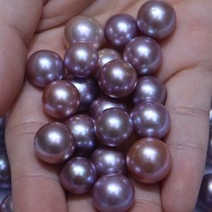 4A 7-13mm freshwater dark purple dark pink pearls, nearly no blemish loose pearl beads, round pearls, wholesale pearls, loose pearl, 1pc