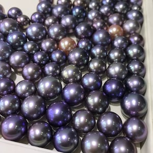 5A 7-13mm freshwater dark purple dark pink pearls, nearly no blemish loose pearl beads, wholesale pearls, DIY jewelry making, pearl jewelry