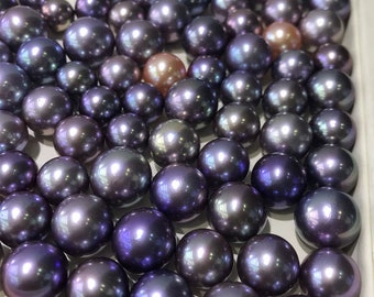 5A 7-13mm freshwater dark purple dark pink pearls, nearly no blemish loose pearl beads, wholesale pearls, DIY jewelry making, pearl jewelry