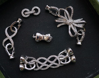 S925 Sterling silver pearl necklace bracelet clasp for jewelry making