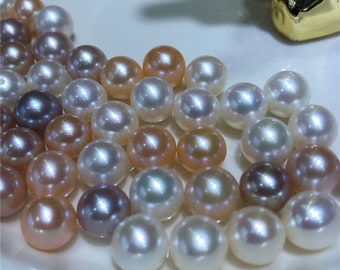 4A 1 Stück 3-13 mm Weiß Rosa Licht Lila Runde lose Süßwasserperle für DIY Schmuckherstellung und Perlenschmuck
