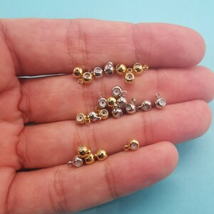 10x Metal Spacer Beads for Bracelet UFO Shaped 6mm Beading