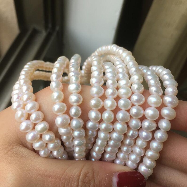 3A 3-12 mm natürliche Süßwasserkartoffelperlen, diy Schmuckherstellung, Naturperlen, handgemachter Schmuck, Perlenstränge, Perlengroßhandel Bild 4