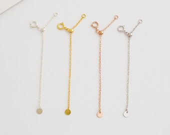 10pcs 8cm S925 Sterling Silver Cross Extension Chain Adjustable Necklace Extender for DIY Jewelry Making
