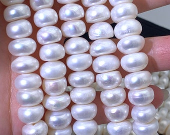 4A 10-11mm high luster button round freshwater pearls, white freshwater pearls,rondelle pearl beads,natural freshwater pearls