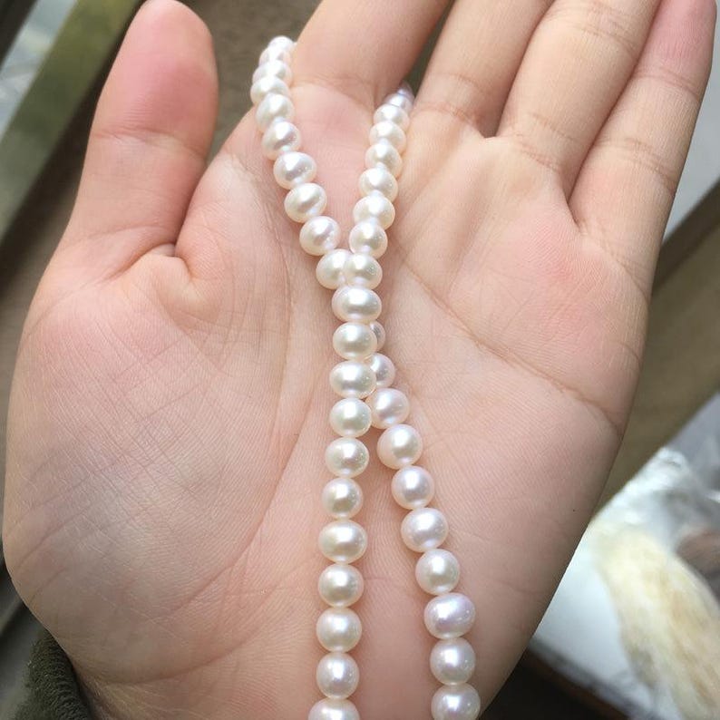 3A 3-12 mm natürliche Süßwasserkartoffelperlen, diy Schmuckherstellung, Naturperlen, handgemachter Schmuck, Perlenstränge, Perlengroßhandel Bild 5