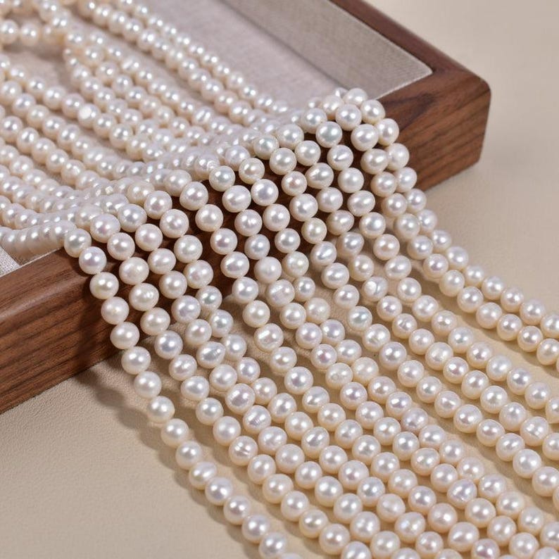 3A 3-12 mm natürliche Süßwasserkartoffelperlen, diy Schmuckherstellung, Naturperlen, handgemachter Schmuck, Perlenstränge, Perlengroßhandel Bild 8