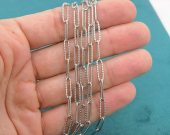 PRE-ORDER 1 Metre Silver Stainless Steel Chain Necklace, Wholesale 100cm Chains
