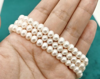 50% OFF 3A high luster 6-7mm round freshwater pearls wholesale, natural pearls, pearl jewelry making, diy pearl jewelry, wholesale pearls