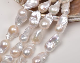 5A 15-25mm Big baroque pearl strand, flame ball pearl, 1 strand, baroque pearl, baroque pearl beads, genuine freshwater pearls