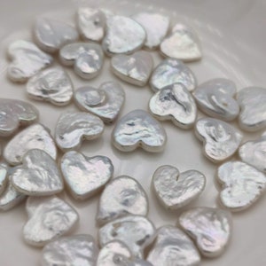 3A 1 perle baroque coeur d'amour de 11 mm, perle libre, perle de culture d'eau douce, perles d'eau douce entièrement percées