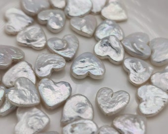 3A 1pc 11mm love heart baroque pearl, loose pearl, freshwater cultured pearl, fully drilled freshwater pearls