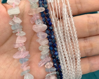 50% OFF Lapis, moonstones, Morganite for jewelry making DIY
