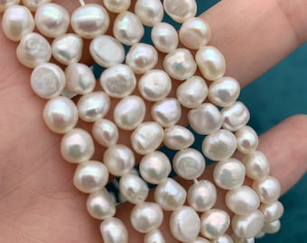 50% OFF 2A 5-6mm nugget freshwater pearls strand, nugget pearl beads for jewelry making, natural pearl strands, wholesale pearls