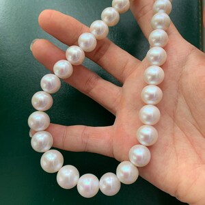 5A+ 11-12mm Round freshwater pearl strands, white round pearl,pearl wholesale, diy pearl jewelry making, cultured pearl, full pearl strands