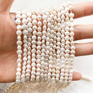 50% OFF 5-6mm Pearls Wholesale Freshwater Pearls, Center drilled pearls, White Pearl, Fine Pearls, Natural Pearls ,nugget pearl, Pearls