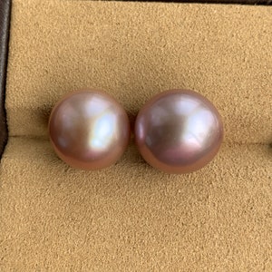 50% OFF 1pc 4A 12-14mm Purple Round Pearl, Purple Round Freshwater Pearls, Wholesale Pearls, Loose Pearls, Handmade Diy Jewelry Making