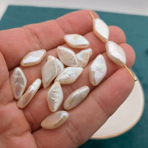 1pc 16x8mm diamond baroque pearl beads, star pearl loose pearl, cream or warm white colour