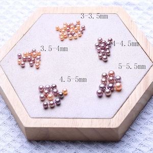 10pcs 4A 3–8mm purple round freshwater pearl beads, natural baby pearls for diy jewelry making, loose strand drilled, pearl wholesale bulk