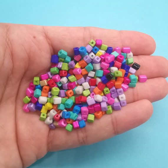 50% off 3mm Rectangle Colorful Matt Beads Mixed Small Beads, 1 Bag 