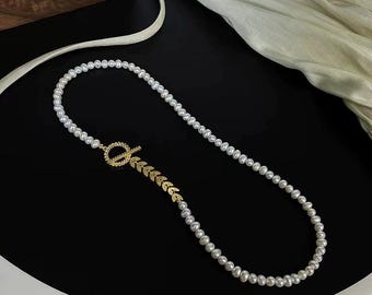 S925 Sterling Silver Wheat Ear Clasp for Necklace Bracelet, Textured Buckle Connector for DIY Pearl Jewelry Making