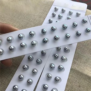 3A 5-9mm Natural akoya saltwater grey blue loose pearl beads for diy pendant bracelet ring earrings gift making custom jewelry supplies