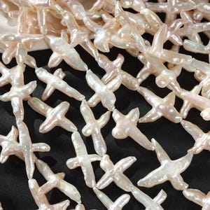 4a 20-30mm baroque cross beaded top drilled pearl, 39cm pearl strand, pearl beads, wholesale pearls, freshwater pearls