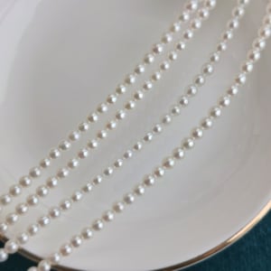 AAAA+ 3-3.5mm round freshwater akoya quality pearl beads, high luster