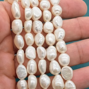 50% OFF 2A 7-8mm Freshwater Nugget Pearl Strand, Pearl Beads for DIY Jewelry Making, Pearl Wholesale