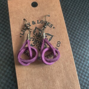 Aldea leather cord knot earrings imagem 7