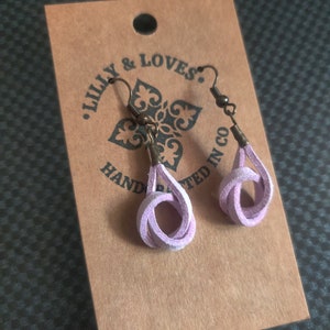 Aldea leather cord knot earrings image 5