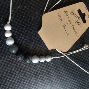 Black Ash gradual adjustable essential oil necklace African bloodstone