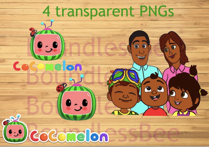 Download 4 Cocomelon PNGs. Transparent. | Etsy