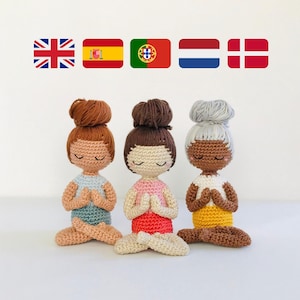 Yogipop - GEHAAKT PATROON - door okerkleurige potten - amigurumi - draadloze en naadloze yogapop - English, Español, Português, Nederlands, Dansk