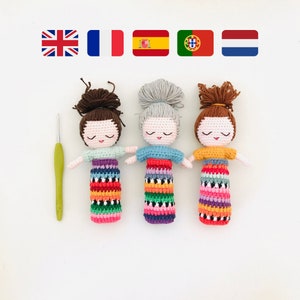 Worry Doll - CROCHET PATTERN - by oche pots - amigurumi - seamless design - English, Français, Español, Português, Nederlands