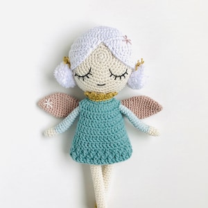 Yuki the Winter Fairy - PATTERN - from the Fairies, Elves and Fantasy Doll Collection - amigurumi - crochet - oche pots