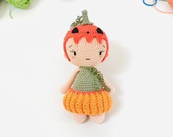 Pippa the Pumpkin - CROCHET PATTERN - by oche pots - amigurumi - Halloween Collection
