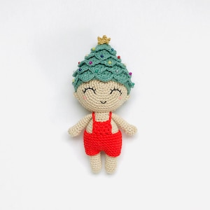 Pine il piccolo albero di Natale - SCHEMA PER UNCINETTO - dalla collezione natalizia - di oche pots - amigurumi