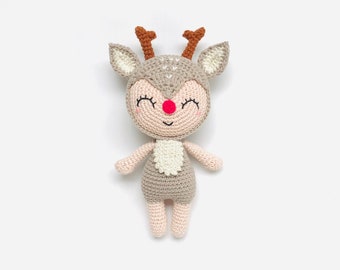 Rani the Reindeer - CROCHET PATTERN - from the Christmas Collection - by oche pots - amigurumi