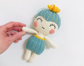 Bess the Barrel Cactus - CROCHET PATTERN - from the Cactus Doll Collection - by oche pots - amigurumi