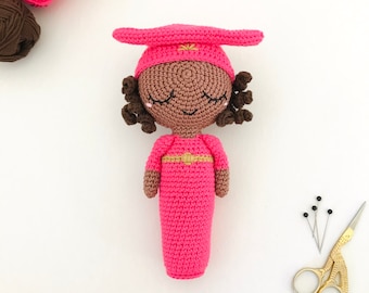 Nangula the Herero Doll - CROCHET PATTERN - from the World of Dolls Collection - by oche pots - amigurumi - doll - African doll - peg doll