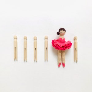 Peggy the clothes peg doll - CROCHET PATTERN by oche pots - amigurumi, doll pattern, wooden clothes peg doll