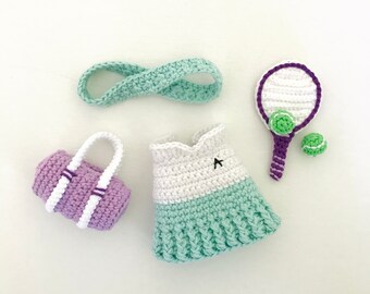 Amity's Tennis Lesson Crochet Pattern: Doll Clothes & Accessories (PDF Pattern)