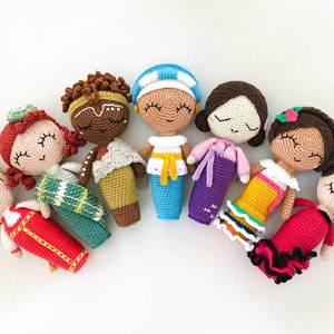 World of Dolls Collection (*B*) - PATTERN BUNDLE - crochet - amigurumi - Russia, Scotland, Australia, Brazil, Korea, Mexico, Spain