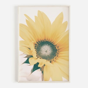 Pastel Floral Wall Art, Boho Sunflower Print, Modern Farmhouse Decor, Wildflower Prints, Botanical Print, Flower Decor, Floral Printable