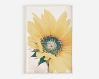 Pastel Floral Wall Art, Boho Sunflower Print, Modern Farmhouse Decor, Wildflower Prints, Botanical Print, Flower Decor, Floral Printable