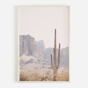 Arizona Wüste Pastell Wandkunst, Kaktus Poster, Boho Wandkunst, Aberglaube Berge, Wüste Fotografie, westlichen Dekor, südwestlichen Kunstdruck