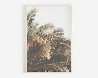 Boho Palm Trees Art Print, Tropical Art Print, Modern Coastal Decor, Palm Tree Digital Print, California Print, Boho Beach Decor, DIY Wall Art