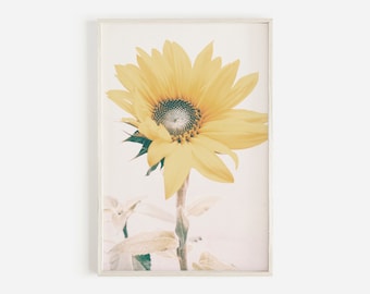 Boho Sunflower Print, Floral Art Print, Wild Flower Decor, Floral Wall Art, Botanical Print, Farm House Flower Print, Home Wall Art