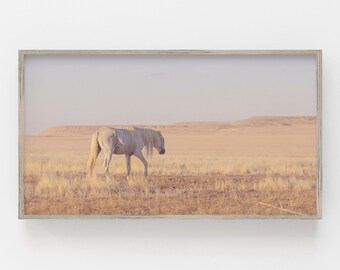 Samsung Frame TV Art | Horse Digital Art | Wild Mustang Frame TV Art | Pastel Desert Samsung Download | Southwestern Samsung Frame TV Art